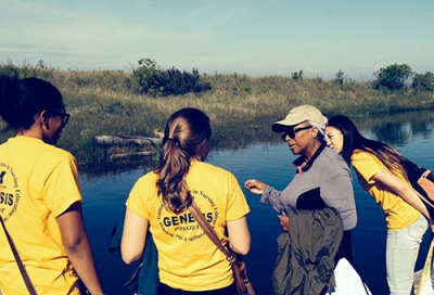 Dr. Coleman-Burns discusses environmental health with the students