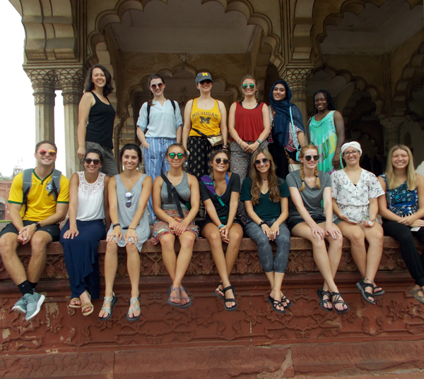 U-M group at India historical site