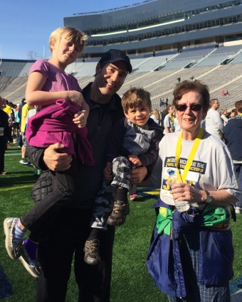 McCabe with his mother and children