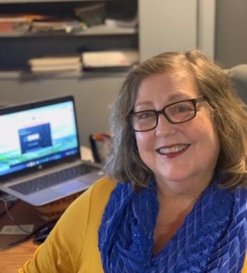 Laura Struble in her home office